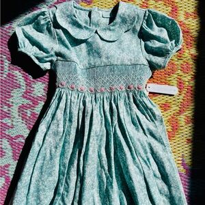 Charming Mint Floral Kids Dress